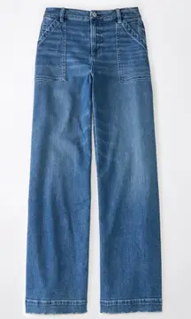 AE Dreamy Drape Stretch Curvy Super High-Waisted Baggy Wide-Jeans