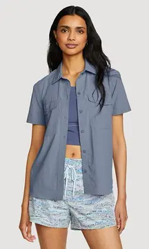 Eddie Bauer Light Blue Casual Button Down Shirt