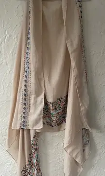 Do Everything in Love Boho Kimono Embroidered Open Cardigan Long Duster OS