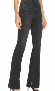 Hudson Barbara Bootcut Jeans Size 24 Night Sky Black Stretch Split Hem