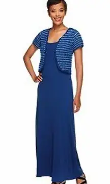 Vintage  NY Knit Maxi Dress with Shrug