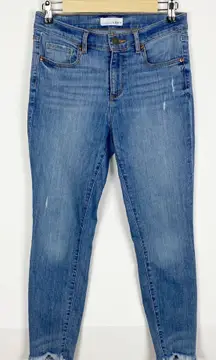 Modern Skinny Crop Jeans Raw Hem Size 28 Petite