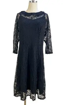 Tripp NYC Skull Lace Dress Black Knee Length Mini