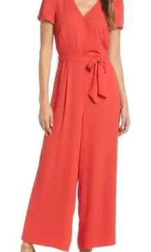 J.Crew  Wrap Jumpsuit NO BELT NWT Flaws‎ Short Sleeves Size 0 V-Neck Wide Leg