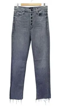 Mother Denim The Pixie Dazzler Ankle Fray Jeans Size 29 in Digging Up Dirt Gray