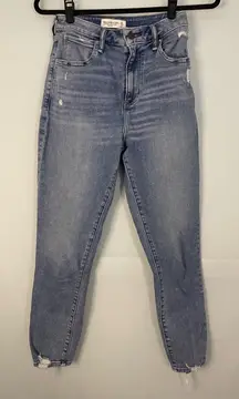 Abercrombie Fitch The Super Skinny Ankle High Rise Curve Love Jeans Size 27