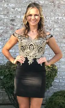 black short homecoming/ prom dress