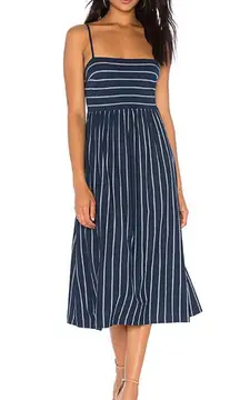 Twist Back Midi Stripe Dress