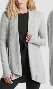 Athleta Pranayama Wrap Cardigan Heather Grey Size XS style #777944