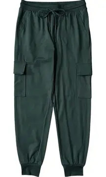 Rachel Zoe Mid-Rise Cargo Relaxed Fit Athleisure Joggers Olive Green Size Small