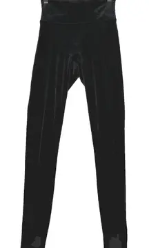 Spanx Pants Womens Small Black Velvet Legging Tummy Control Skinny Goth Grunge‎