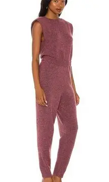 Central Park West Jumpsuit Womens X Small Bailey Plum Purple Knit Tie Back Comfy