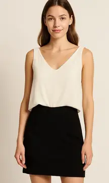 Sandro Paris Quiet Luxury Chic Lightweight Black & White Bow-Back Mini Dress 2