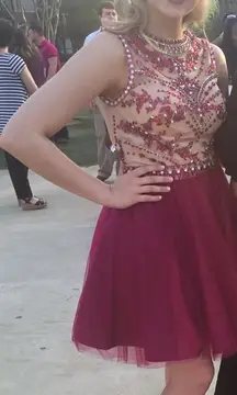 Magenta Short Prom Dress