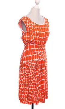 MIU MIU Orange & White Dames Jurk Classy Dress ( 38 )‎