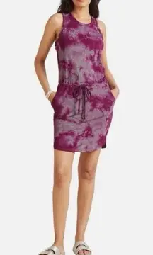 Sundry for Evereve The Weekender Tank Tie Dye Purple Sleeveless Dress Medium