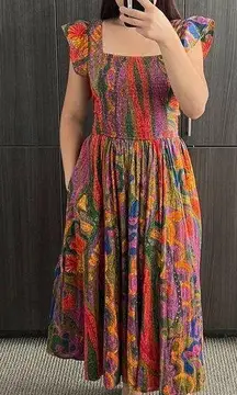 House of Harlow 1960 multicolored tie back viral dress extra small