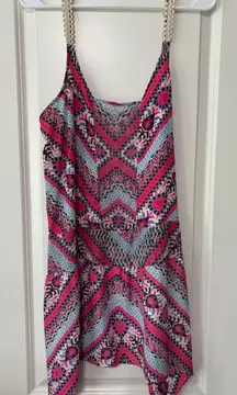 Pink Heart Paisley Swim Coverup Medium