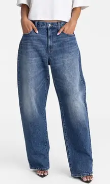 KBB by KAHLANA x Target Women's 12 Barrel Wide Leg The Kahlana Jean Dark Wash