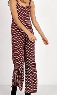 Cleobella Finley Jumpsuit Ditzy Floral Burgundy Size Medium Girly Summer Boho