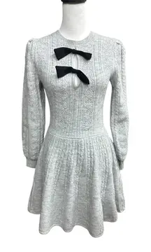 Adelyn Rae Medium Gray Long Sleeve Sweater Dress