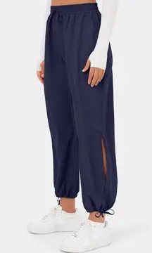 Breezeful High Waisted Drawstring Side Pocket Split Hem Joggers Small