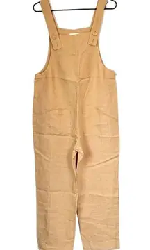 NEW MATE the Label Women's Maya 100% Linen Yellow Overalls - M