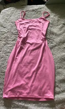 Pink Backless Dress