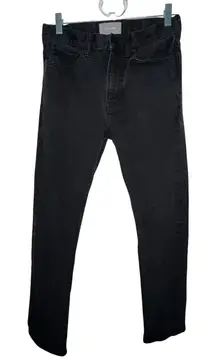 Everlane Women Black Denim Straight Leg High Waist Jeans Size‎ 25 Cotton Casual