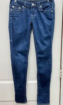 True Religion Billy Stella thick stitch denim skinny jeans women's 28