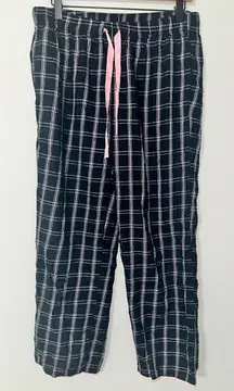 VICTORIAS SECRET PINK BLACK DRAWSTRING LOUNGE PANTS EUC SIZE‎ M