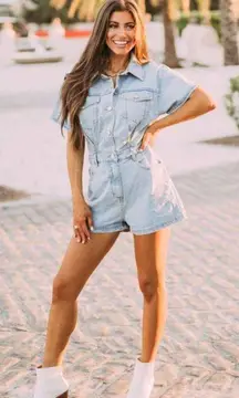 Denim Romper