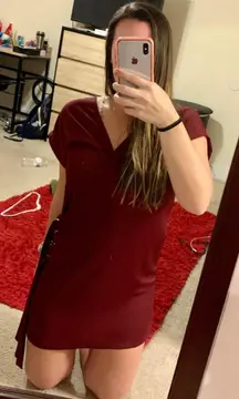 D Wring Wrap Front Mini Dress