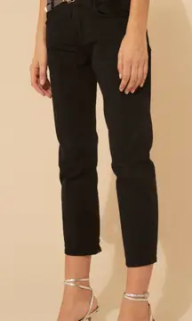 BA&SH Lady Jeans Mid-Rise Slim Cropped Jeans in Blackstone Size 25‎