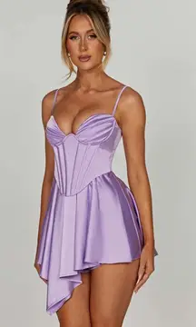 Babyboo saffron corset playsuit satin romper purple