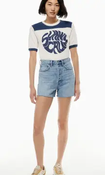 Aritzia Denim Forum The Joni Loose Short Denim Short Size 27 Blue Button Fly