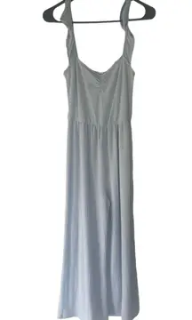 Caution To The‎ Wind Women's Size XS Baby Blue Striped Jumpsuit