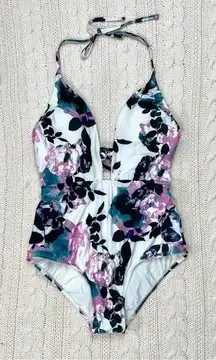 ModCloth The Pamela One-Piece Swimsuit in White Floral