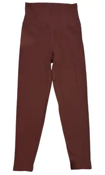 Aerie Leggings Brown Ribbed High Waist Size Large