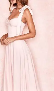 NWOT House of CB Alicia Blush Pink Midi Sundress sz XS