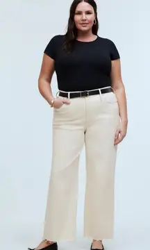 MADEWELL $128 Perfect Vintage Wide-Leg Crop Jean Vintage Canvas White 33‎ NO601