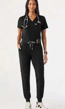 FIGS Zamora Jogger Scrub Pants Women XS Black Technical Collection W18SW2005