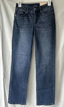NYDJ Marilyn Straight Lana LiftXTuck Technology Cool Embrace Jean Size 0 Petite