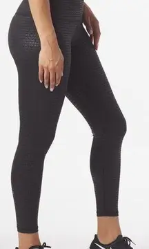 High Power Legging in Black Pebble Gloss