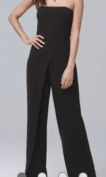 New! White‎ House Black Market Convertible Strapless Split-Leg Jumpsuit, size 4P