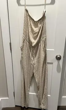 Ann Taylor LOFT Women’s Animal Print  Strapless Jumpsuit M Box C