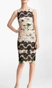 NWOT Dolce&gabbana lace trim floral dress