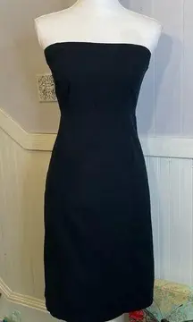 vintage Black strapless dress Sz 6 Cocktail Party Dress