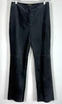 NWT Caslon 100% Genuine Leather Flare Pants in Black Size‎ 8