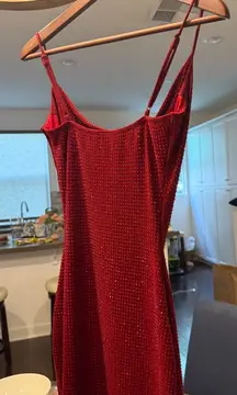 hoco dress red Windsor sequin